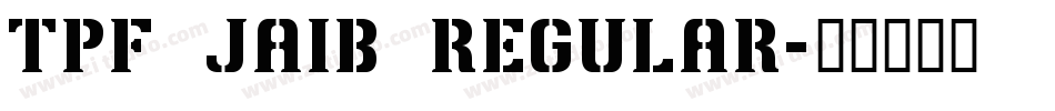 TPF Jaib Regular字体转换